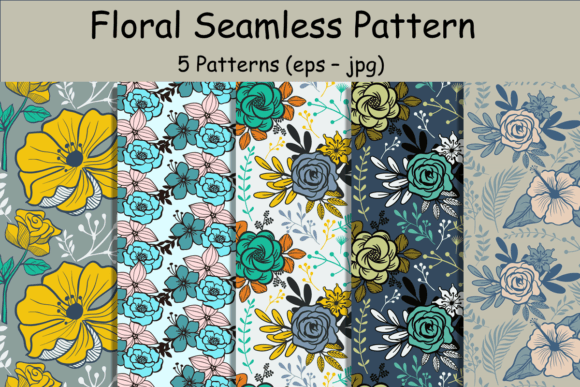 Botanical Flowers Seamless Patterns