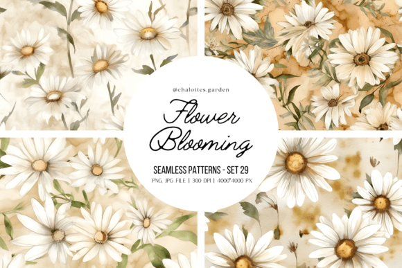Daisies in Brown Patterns Vol.01: A Versatile Choice for DIY Creations