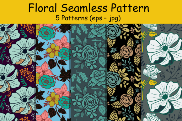 Floral Seamless Patterns. Big Blossom: Strategic Design for Purposeful Use