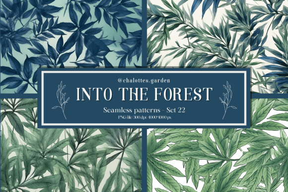 In the Forest Seamless Patterns Set 22: A Versatile Resource for Craft Enthusiasts