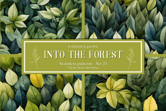 In the Forest Seamless Patterns Set 23 – A Versatile Resource for Creative Projects