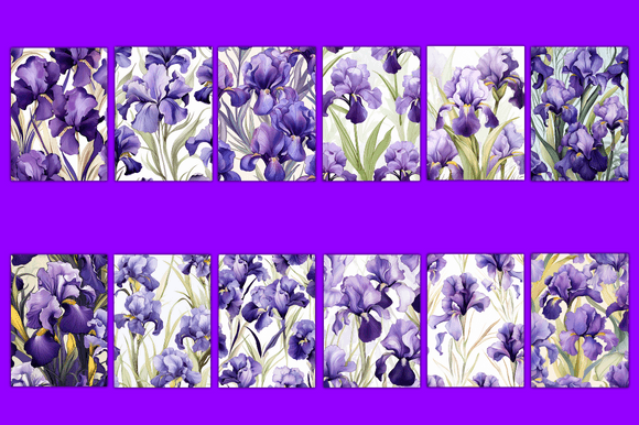 Irises Patterns: A Versatile Digital Resource for Creative Projects