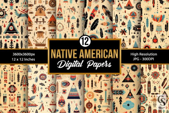 Native American Digital Paper Patterns: A Versatile Resource for Creative Projects