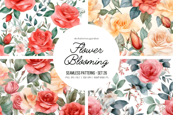 Red Roses Blooming Patterns Vol.01: A Guide to Elevating Your DIY Creations